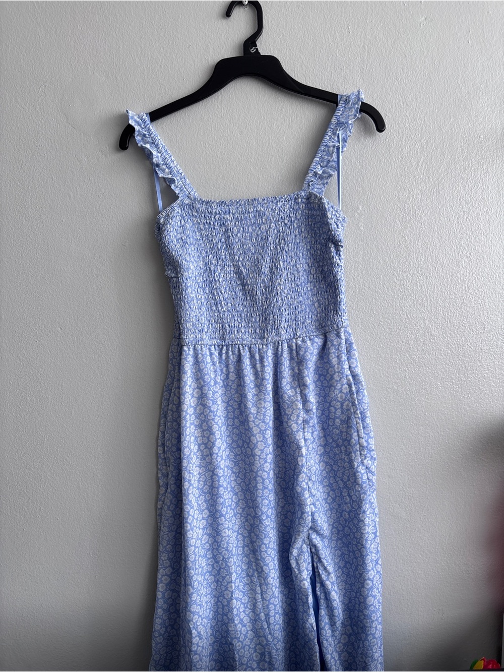Abercrombie & Fitch Light Blue Floral Midi Dress